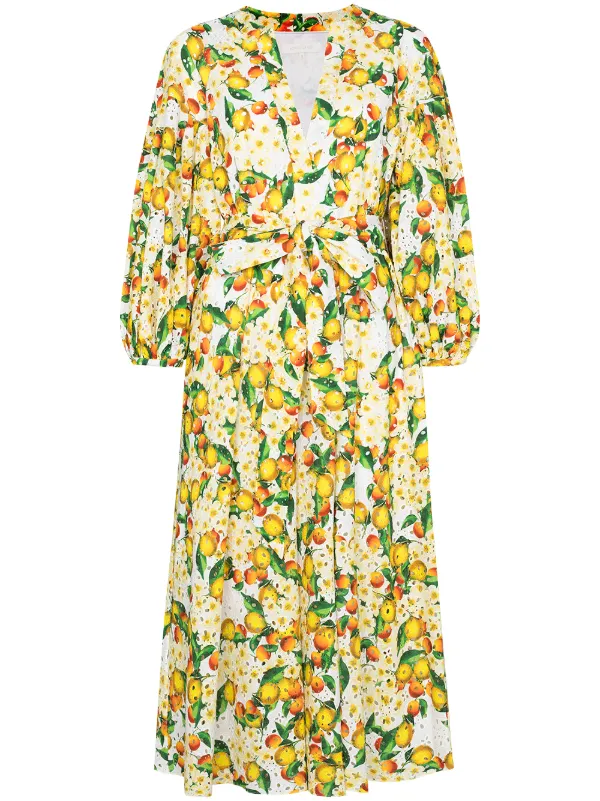 yellow broderie anglaise dress