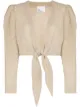 Image 1 of Lisa Marie Fernandez tie-front long-sleeve top