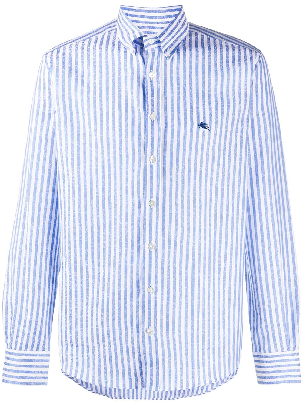 Etro Striped Poplin Shirt In White