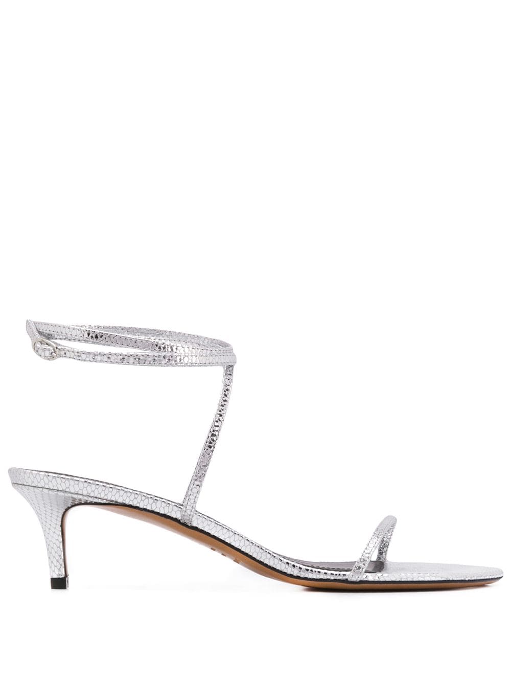 Isabel Marant 60mm Pointed Open Toe Sandals In Metallic