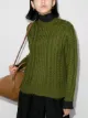 Image 2 of Tibi Nuage cable knit jumper