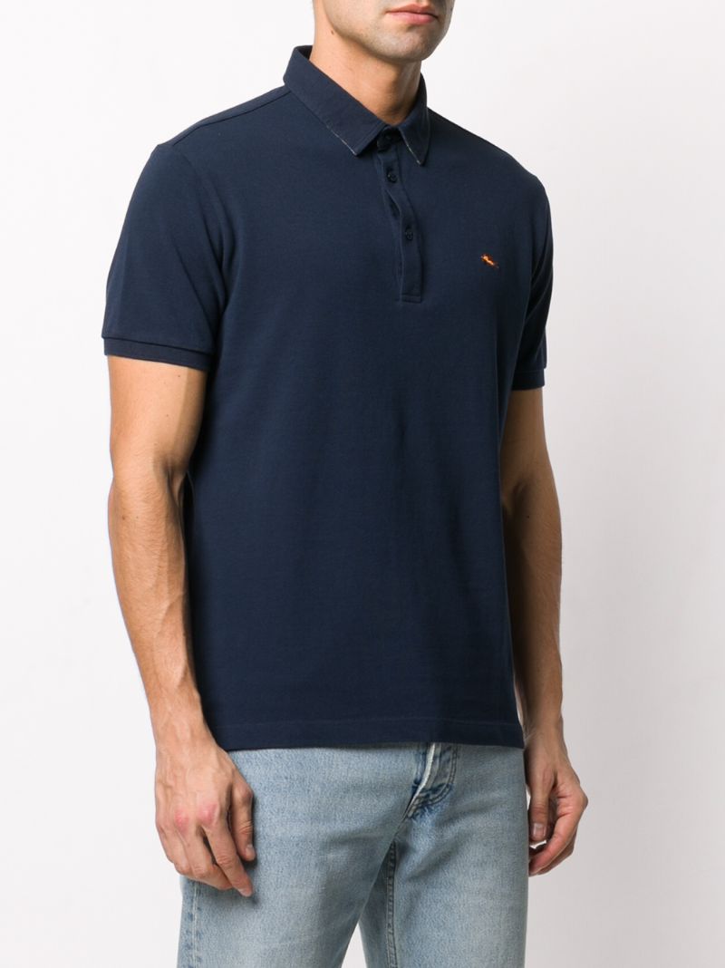 Shop Etro Jersey Polo Shirt In Blue