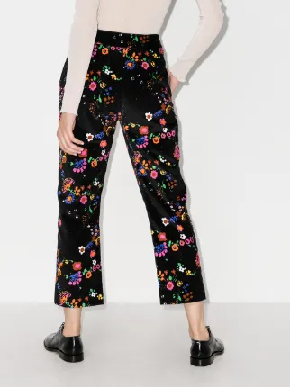 SHRIMPS HANK VLVT TROUSER BRWN FLORAL PR展示图