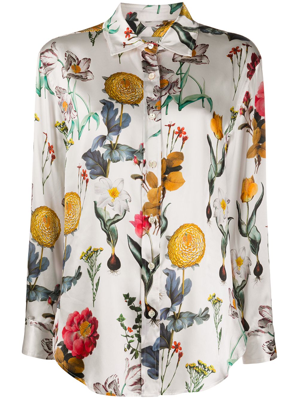 L'AUTRE CHOSE SILK FLORAL PRINT BLOUSE