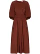 Image 1 of Tibi Gemma shirred waist cape dress