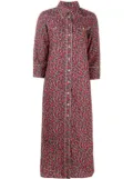 R13 floral shirt dress - Blue