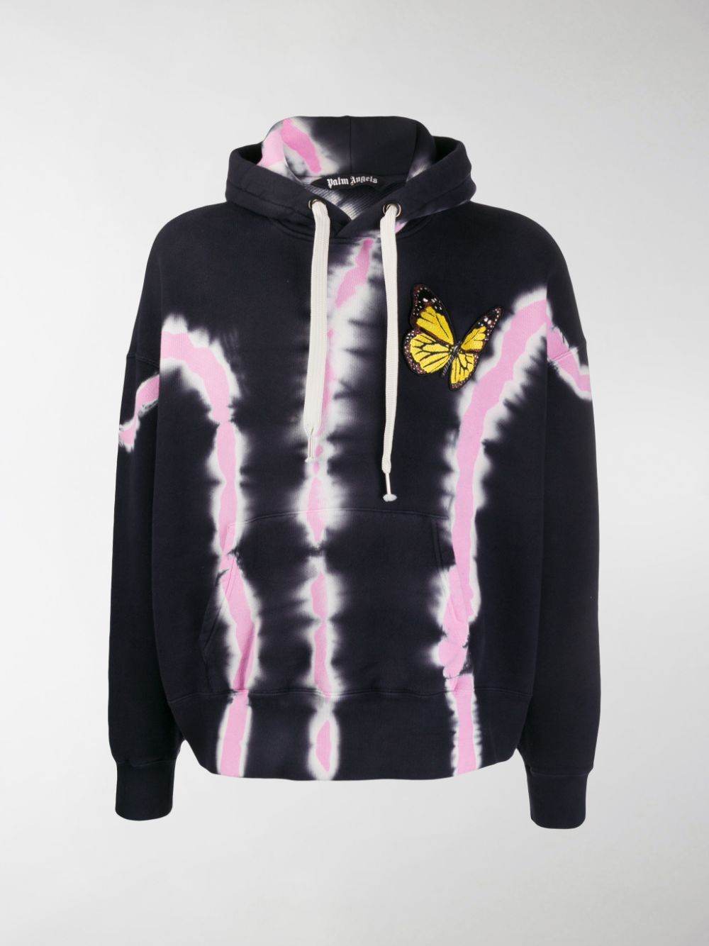 PALM ANGELS TIE-DYE BUTTERFLY PRINT HOODIE,PMBB058S20631041108815123330