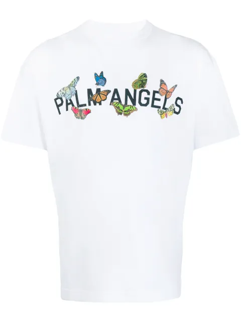Palm Angels butterfly logo print T-shirt