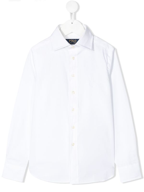 ralph lauren white button up shirt