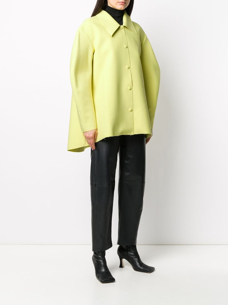 Shop A.w.a.k.e. Oversized Shirt Jacket In Yellow