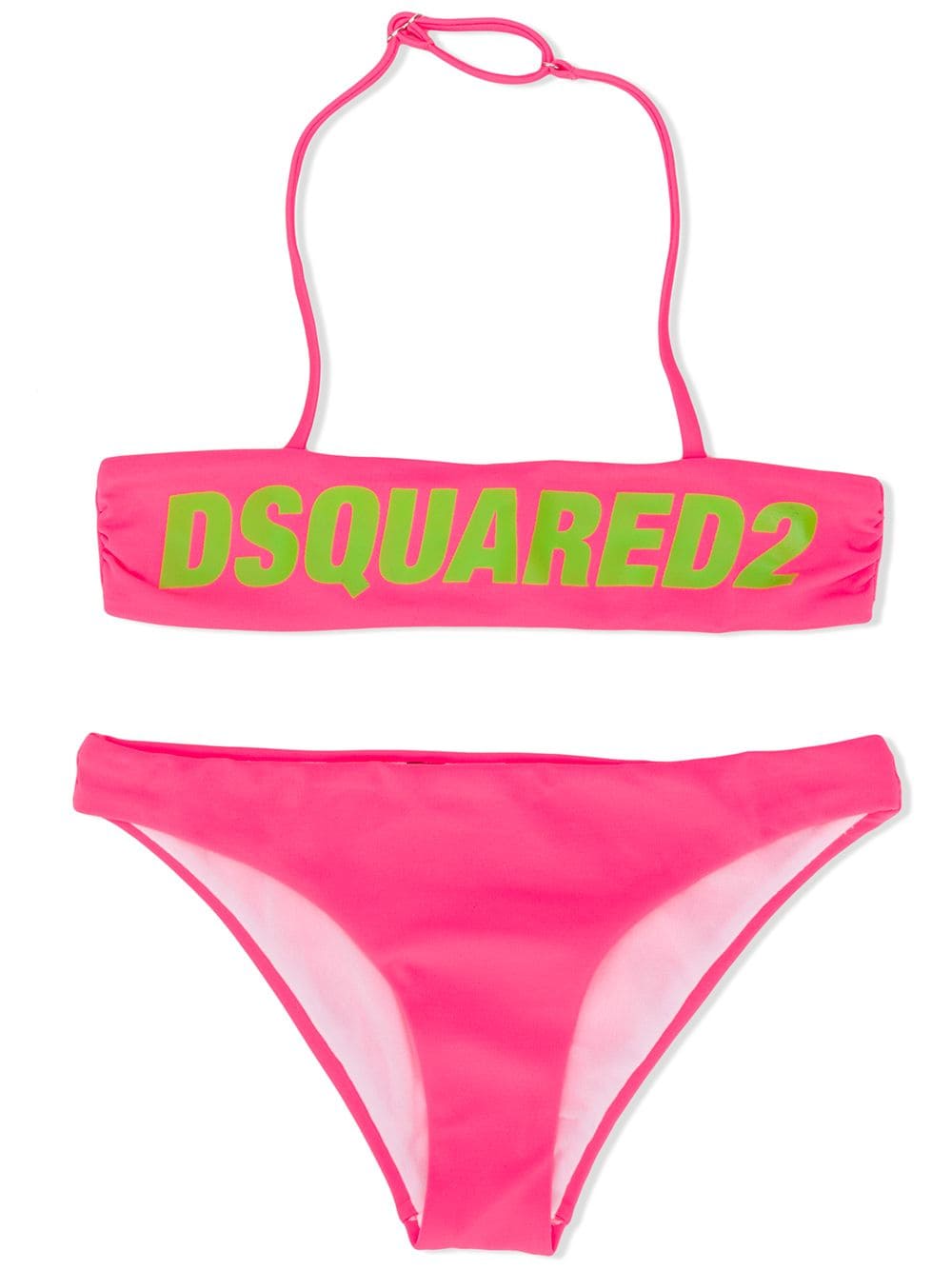 Dsquared2 Kids' Logo Printed Bikini Set In Pink