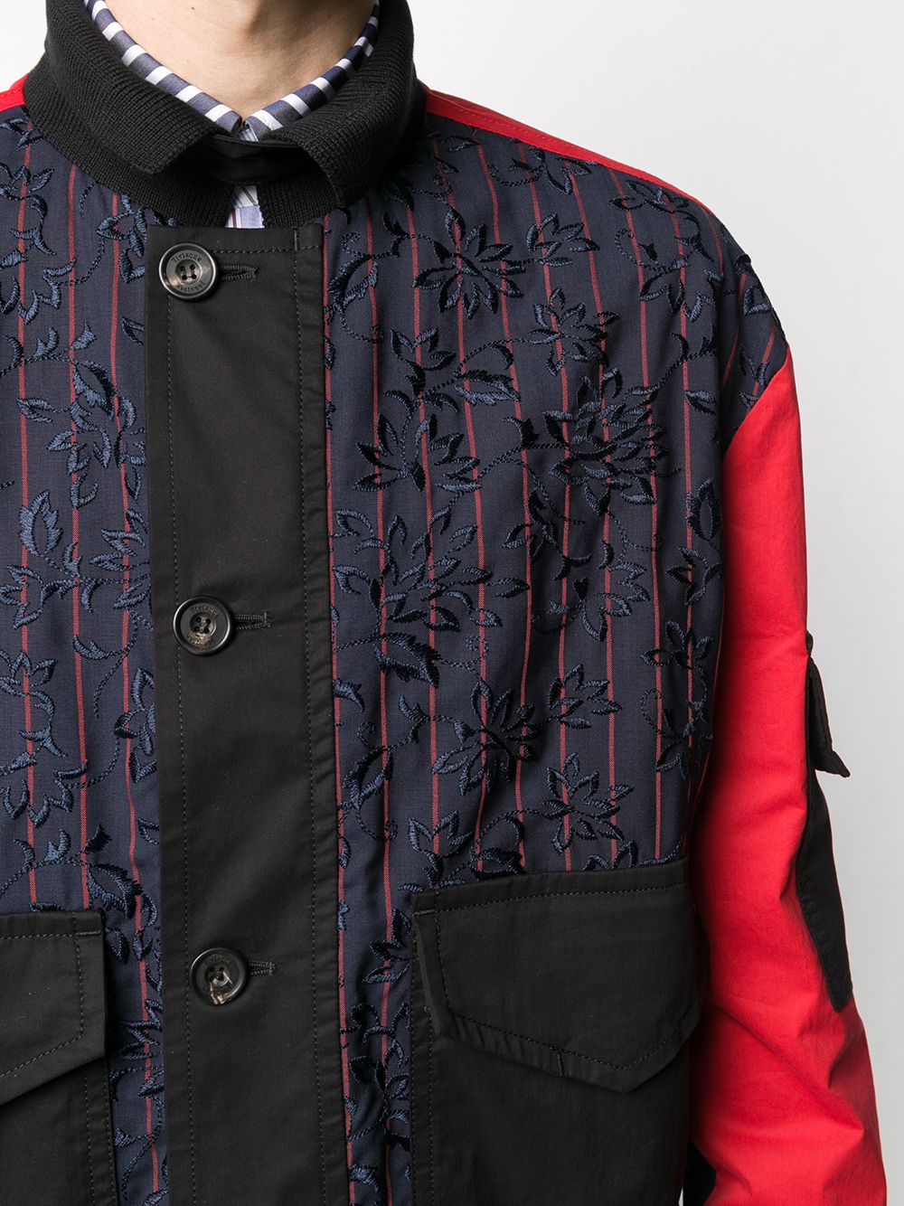 Shop Vivienne Westwood Contrast Sleeve Jacket In Black
