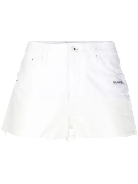 Off-White dipped hem denim shorts