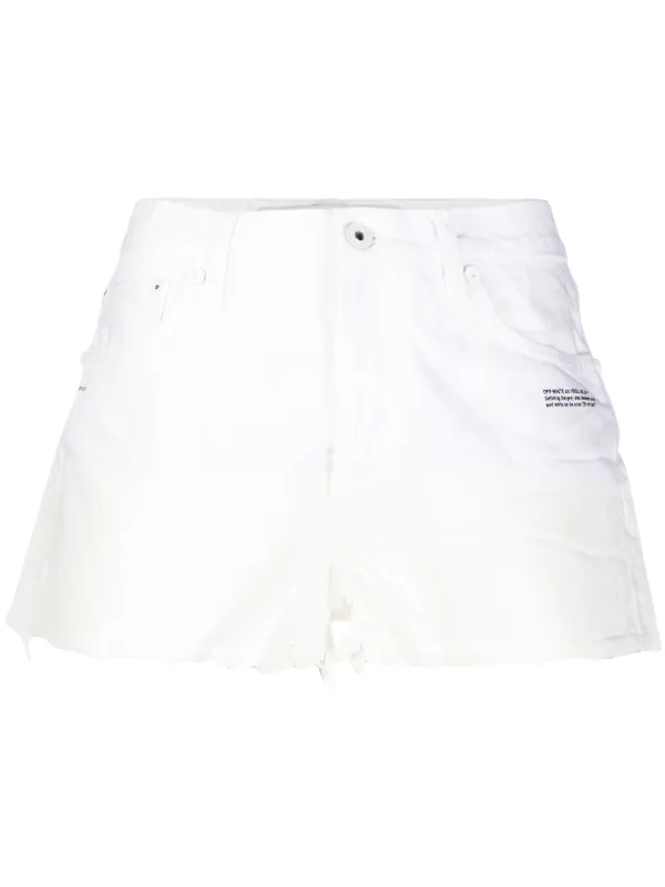 Mens white 2024 denim shorts