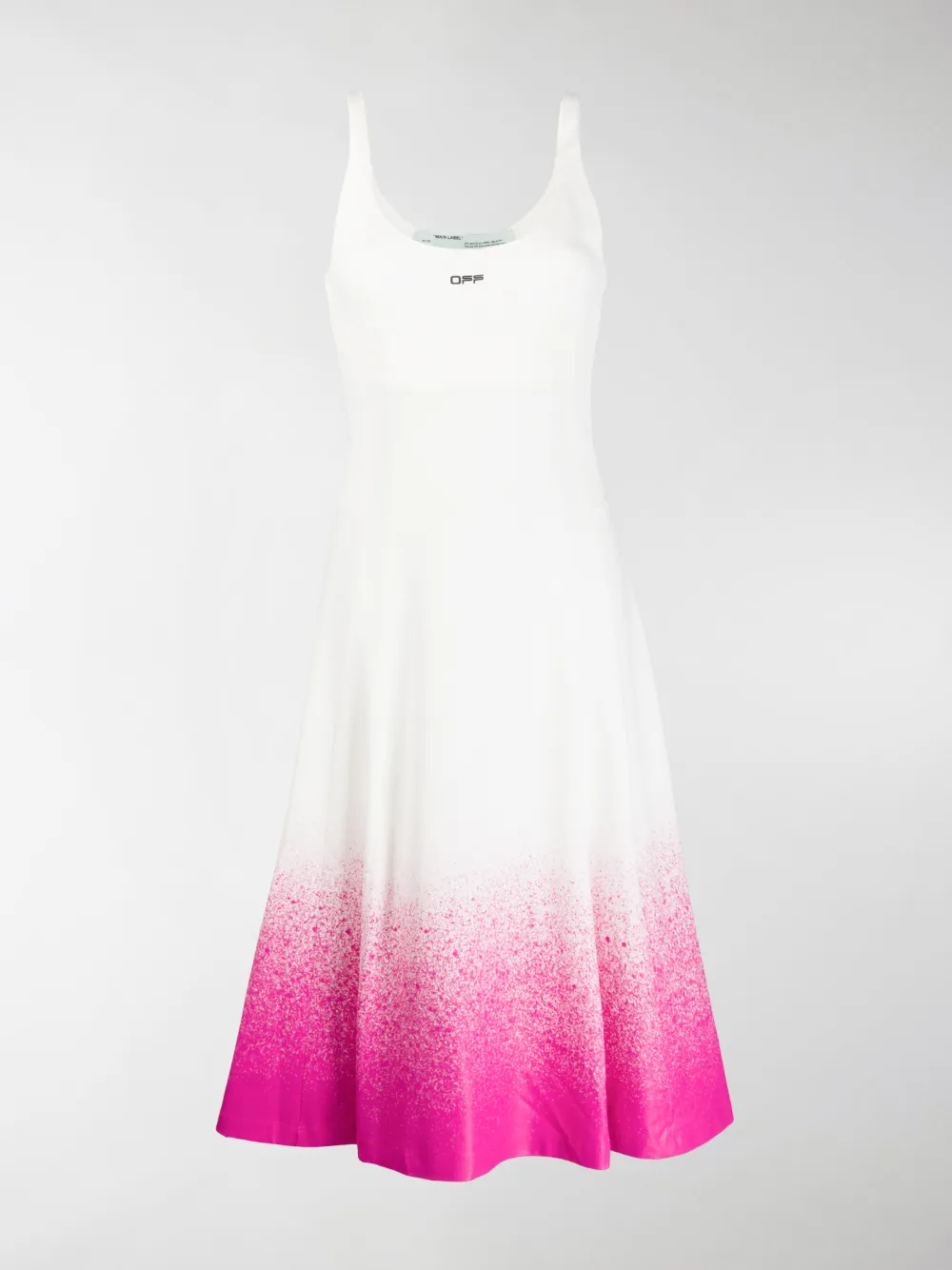 Off-white White Paint-effect Jersey Dress
