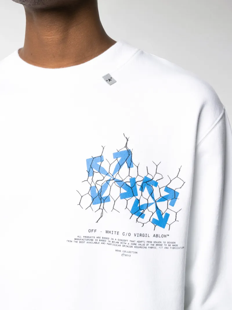 Off-White Fence Arrows sweatshirt white 