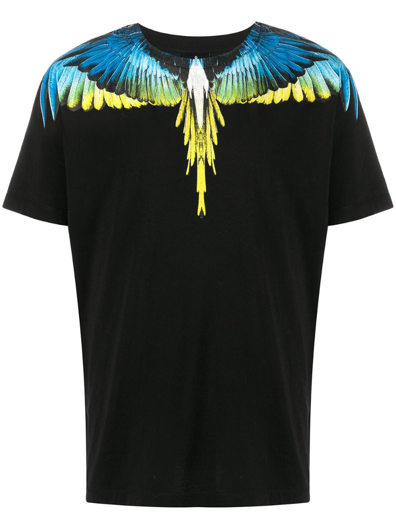 Marcelo Burlon County Of Milan Wings Motif T-shirt In Black