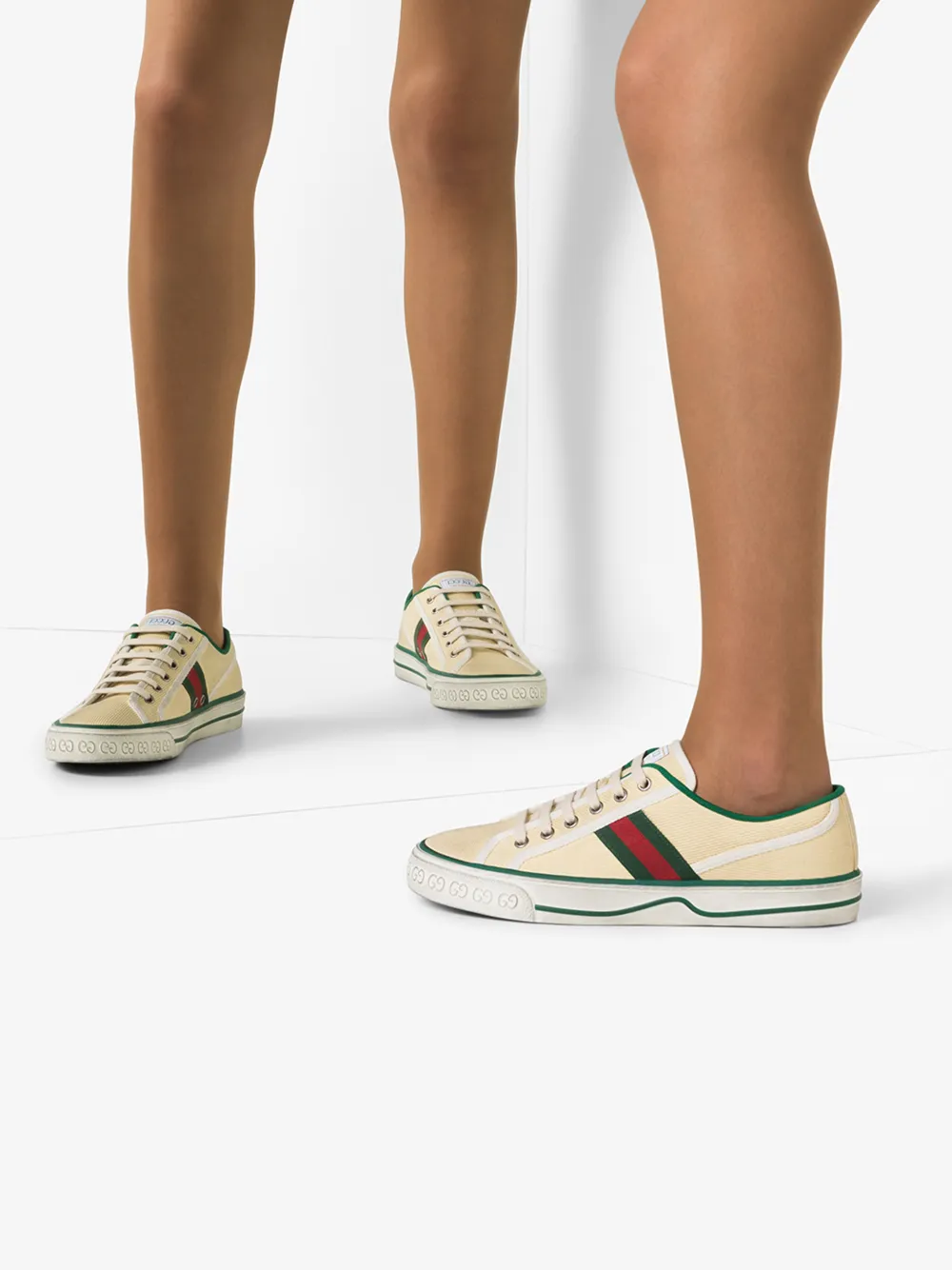 GUCCI GUCCI TENNIS 1977 LOW-TOP SNEAKERS,606110GZO3015123640