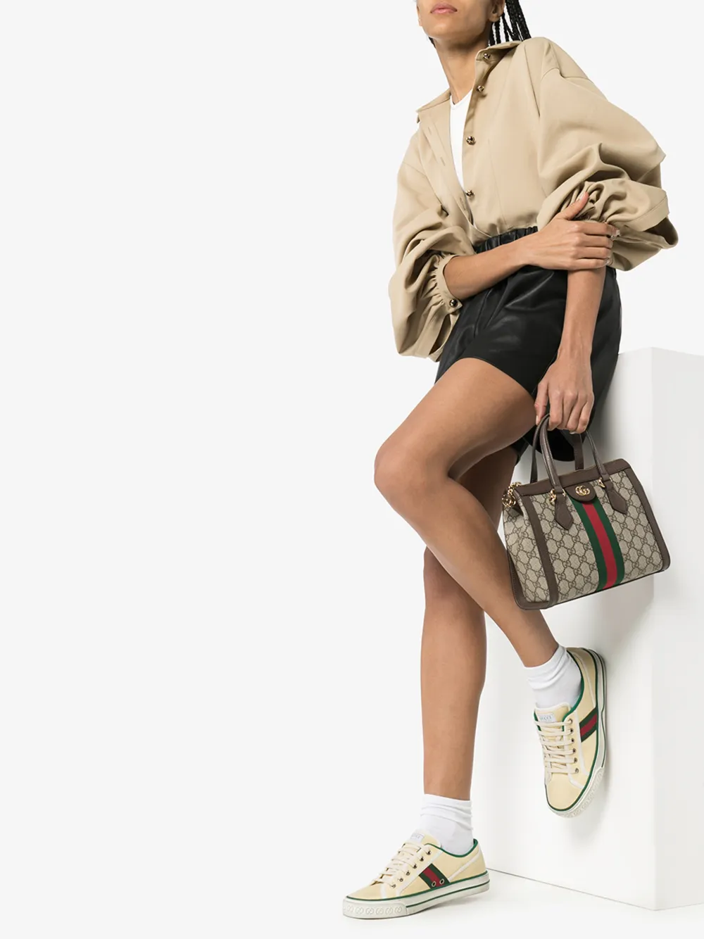 GUCCI GUCCI TENNIS 1977 LOW-TOP SNEAKERS,606110GZO3015123640