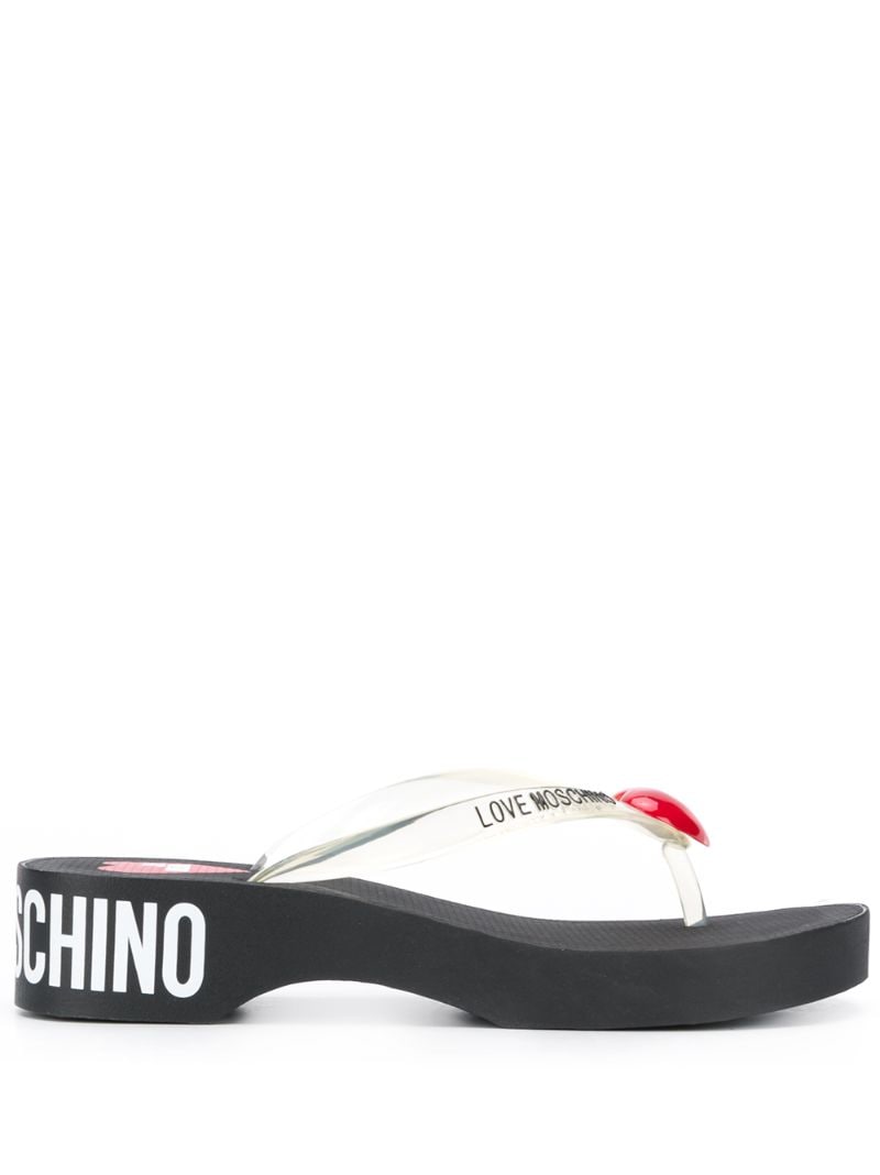 love moschino flip flops