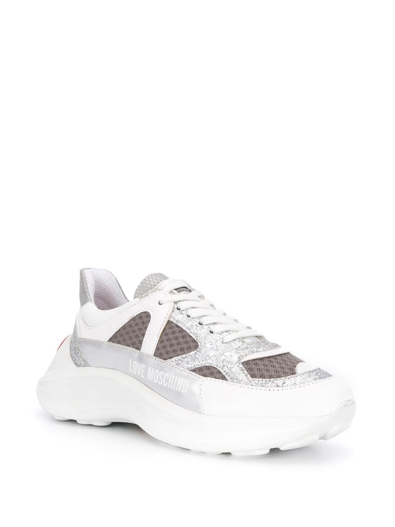 LOVE MOSCHINO CHUNKY LOW TOP SNEAKERS 