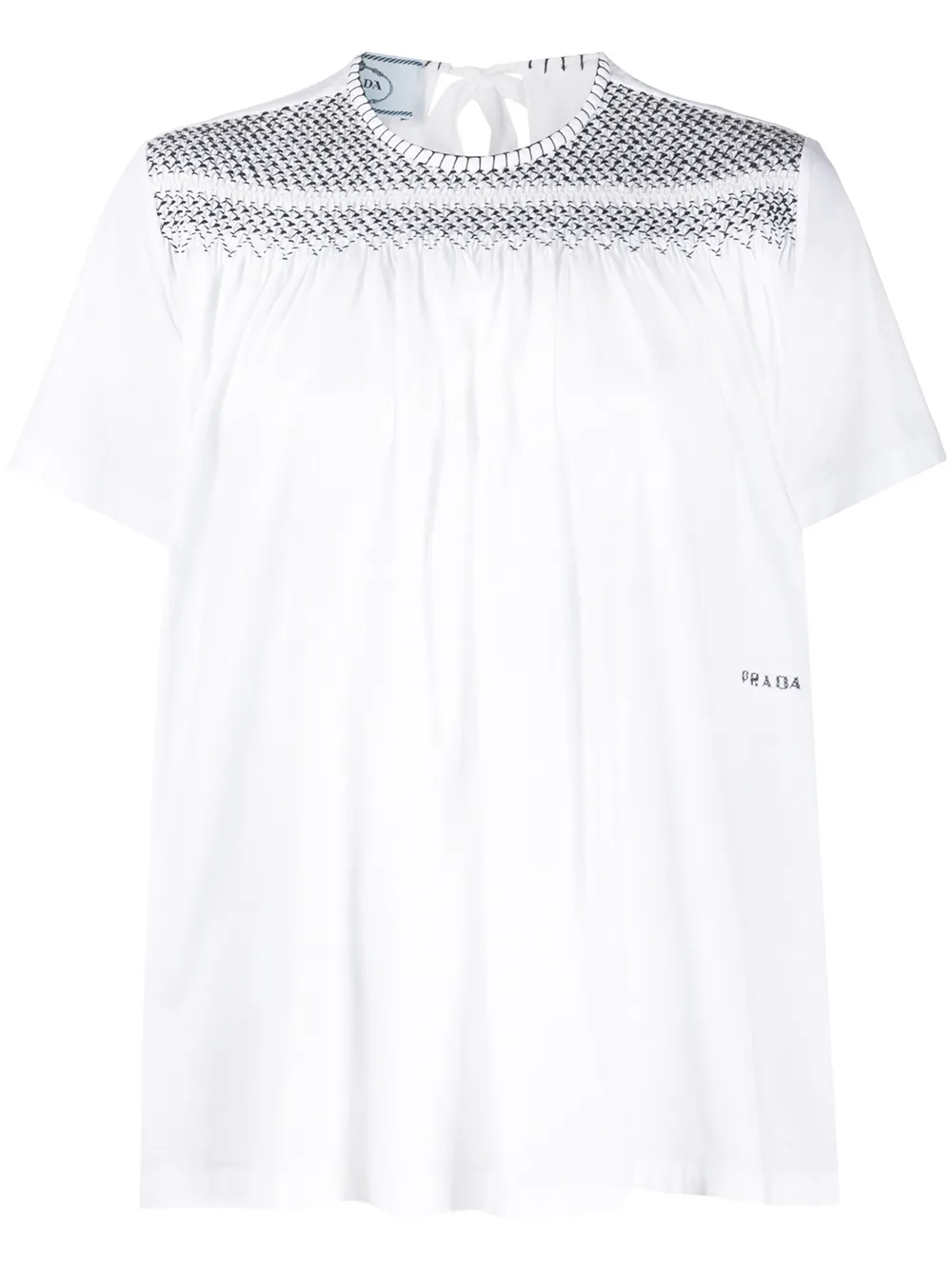 Prada contrast stitching T-shirt | White | Image 1