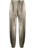 Saint Laurent metallic-effect tapered trousers - Gold