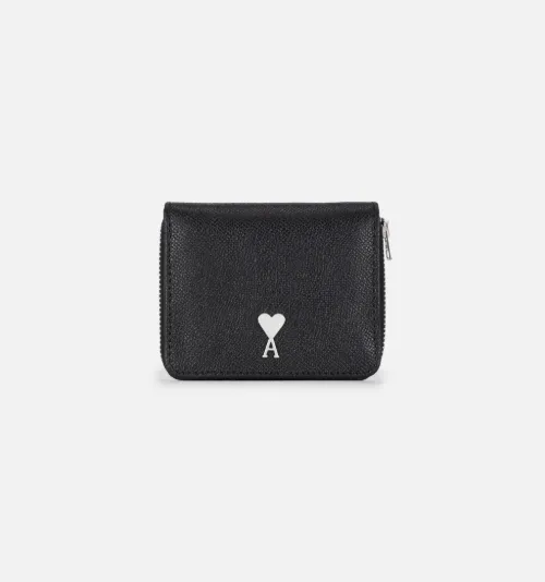 Compact Wallet Ami de Coeur Stud - AMI PARIS OFFICIAL