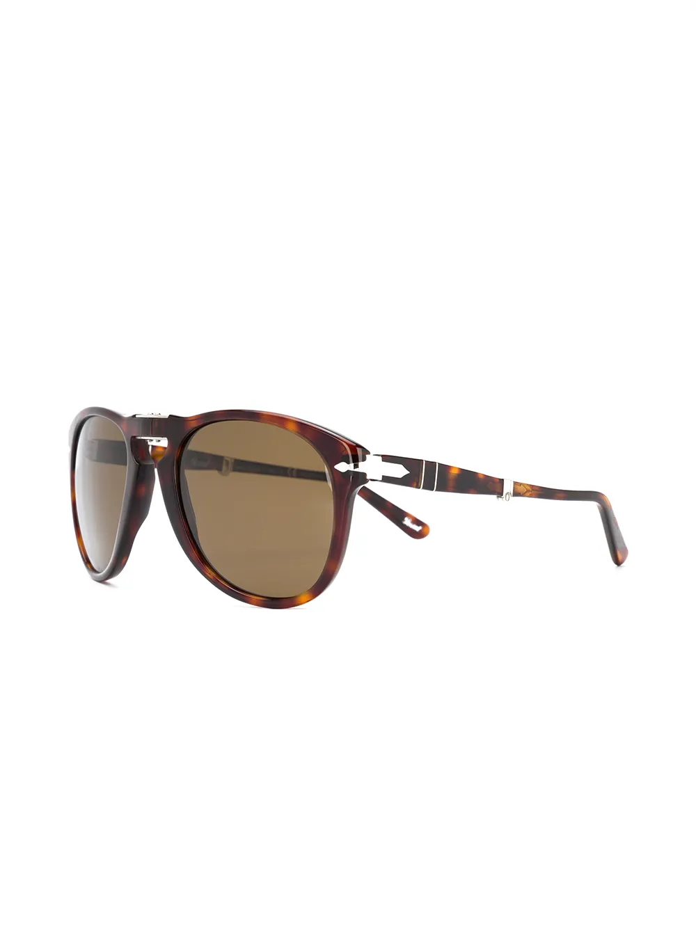 Persol Zonnebril met rond montuur - Bruin