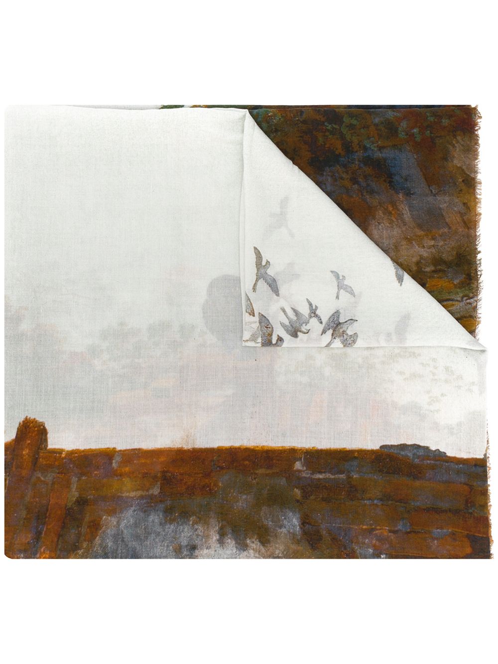 фото Faliero sarti abstract bird print scarf