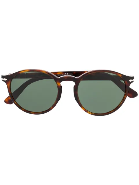 Persol tortoiseshell-effect round-frame sunglasses