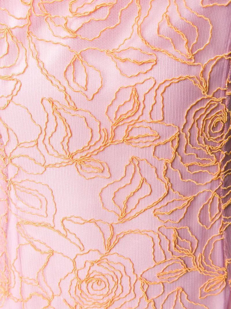 JACQUEMUS LA ROBE LAVANDOU EMBROIDERED TULLE DRESS