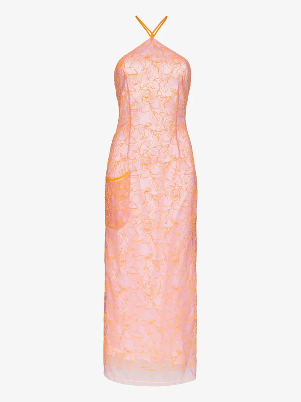 JACQUEMUS LA ROBE LAVANDOU EMBROIDERED TULLE DRESS,201DR232012775415124497