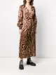 GANNI animal print wrap dress