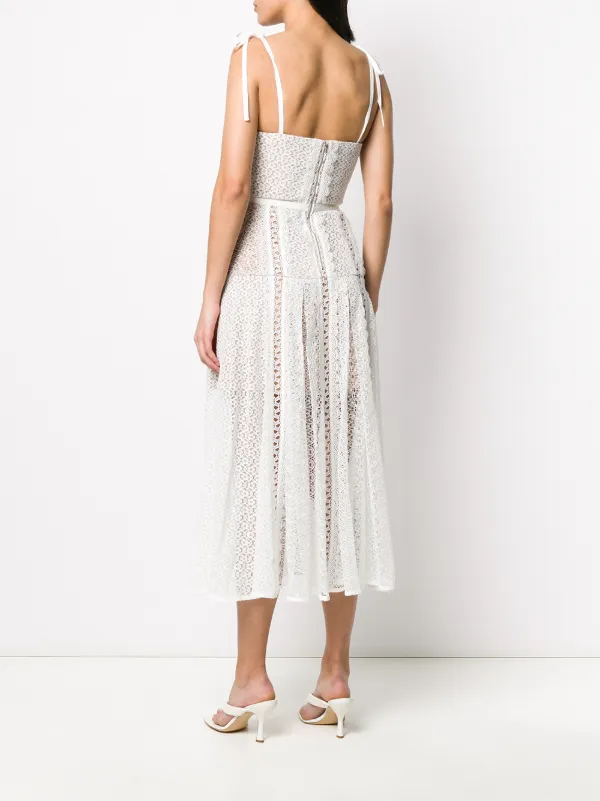 lace panel midi dress