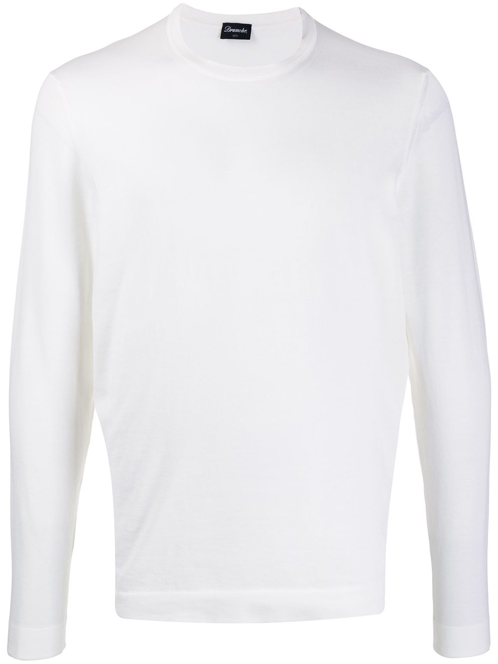 Shop Drumohr Frost Crew Neck Jumper In White