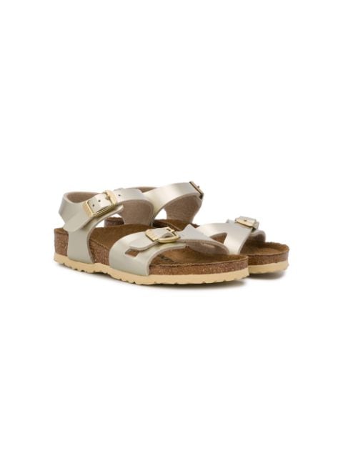 Birkenstock Kids сандалии Rio с эффектом металлик