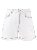 Barrie contrast stitch shorts - White