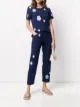 Image 2 of Barrie floral pattern knitted trousers