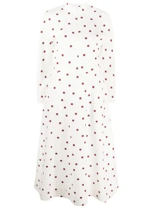 GANNI polka dot print shirt dress 