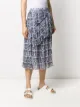 Kenzo micro pleat draped midi skirt
