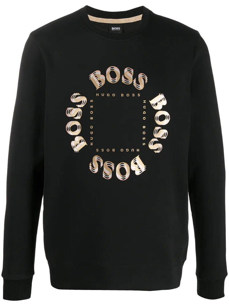 boss hugo boss logo sweatshirt black