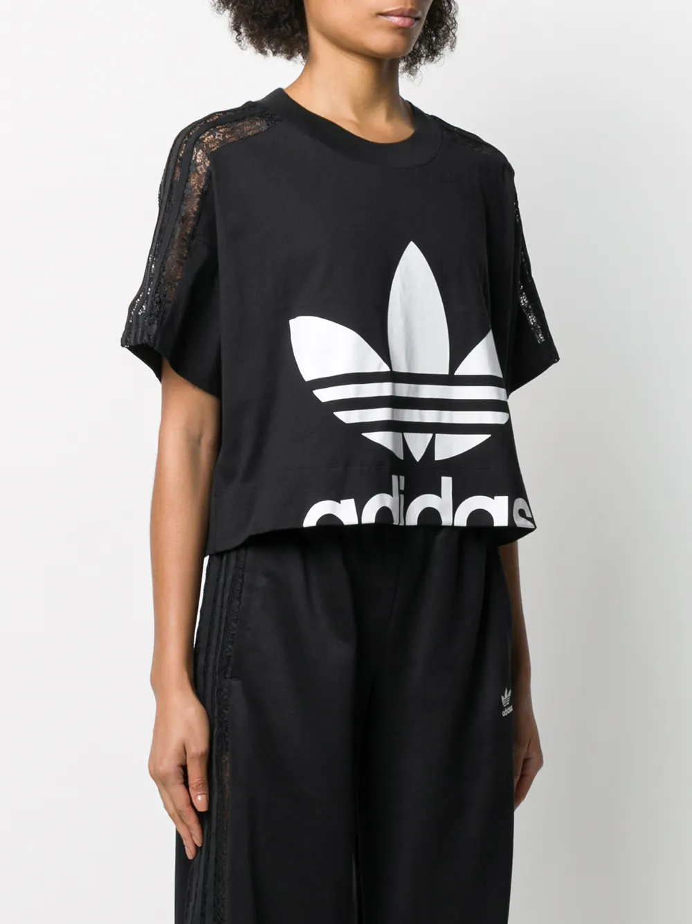 adidas cropped lace tee