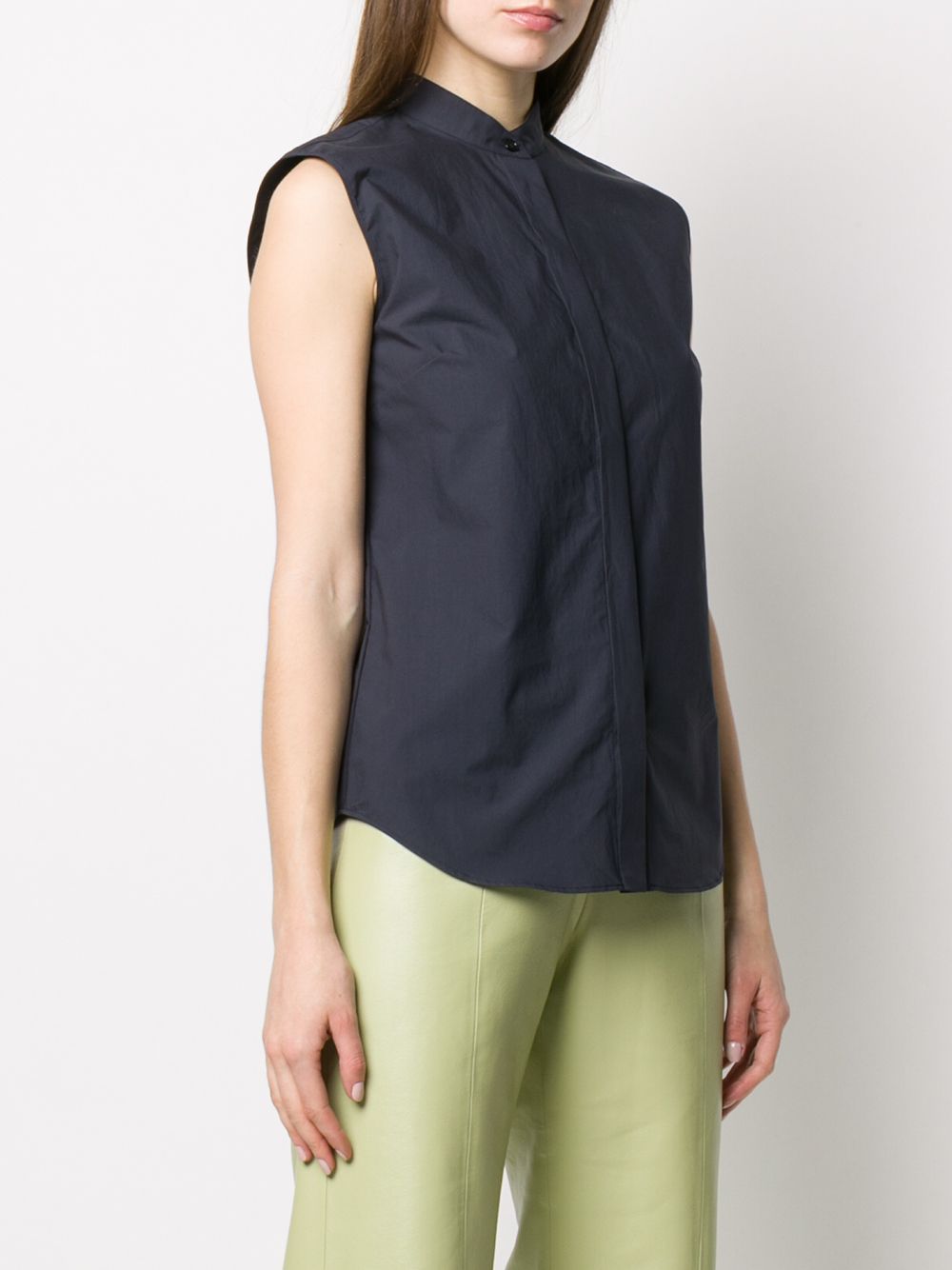 фото Odeeh mandarin-collar sleeveless shirt