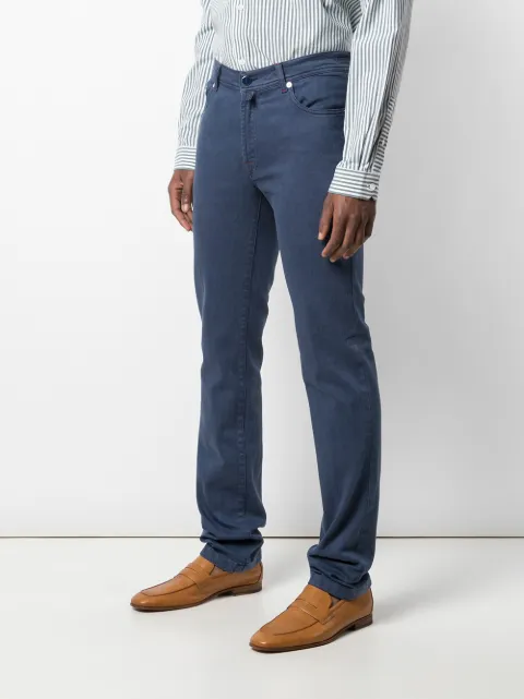 kiton 中腰紧身牛仔裤