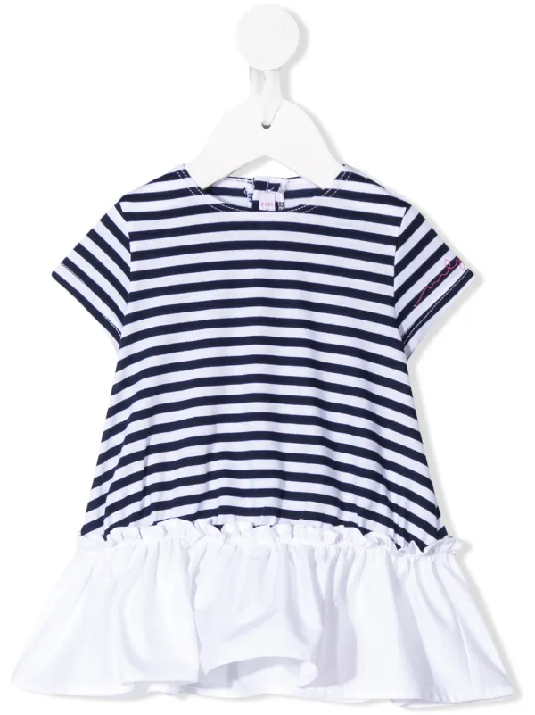 white striped t shirt dress