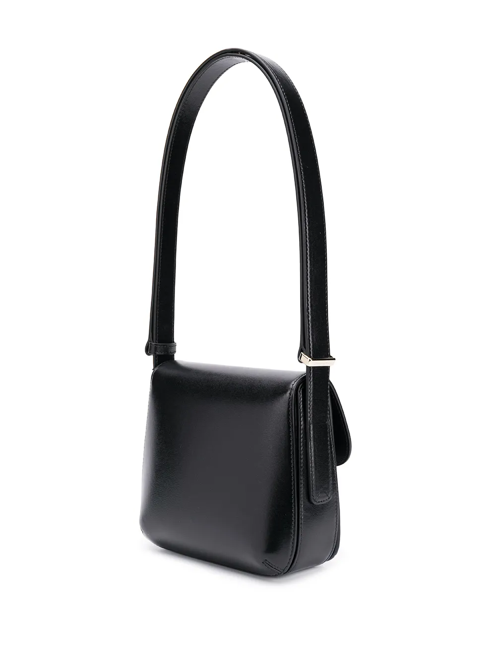  Giorgio Armani Logo Stamp Shoulder Bag - Black 