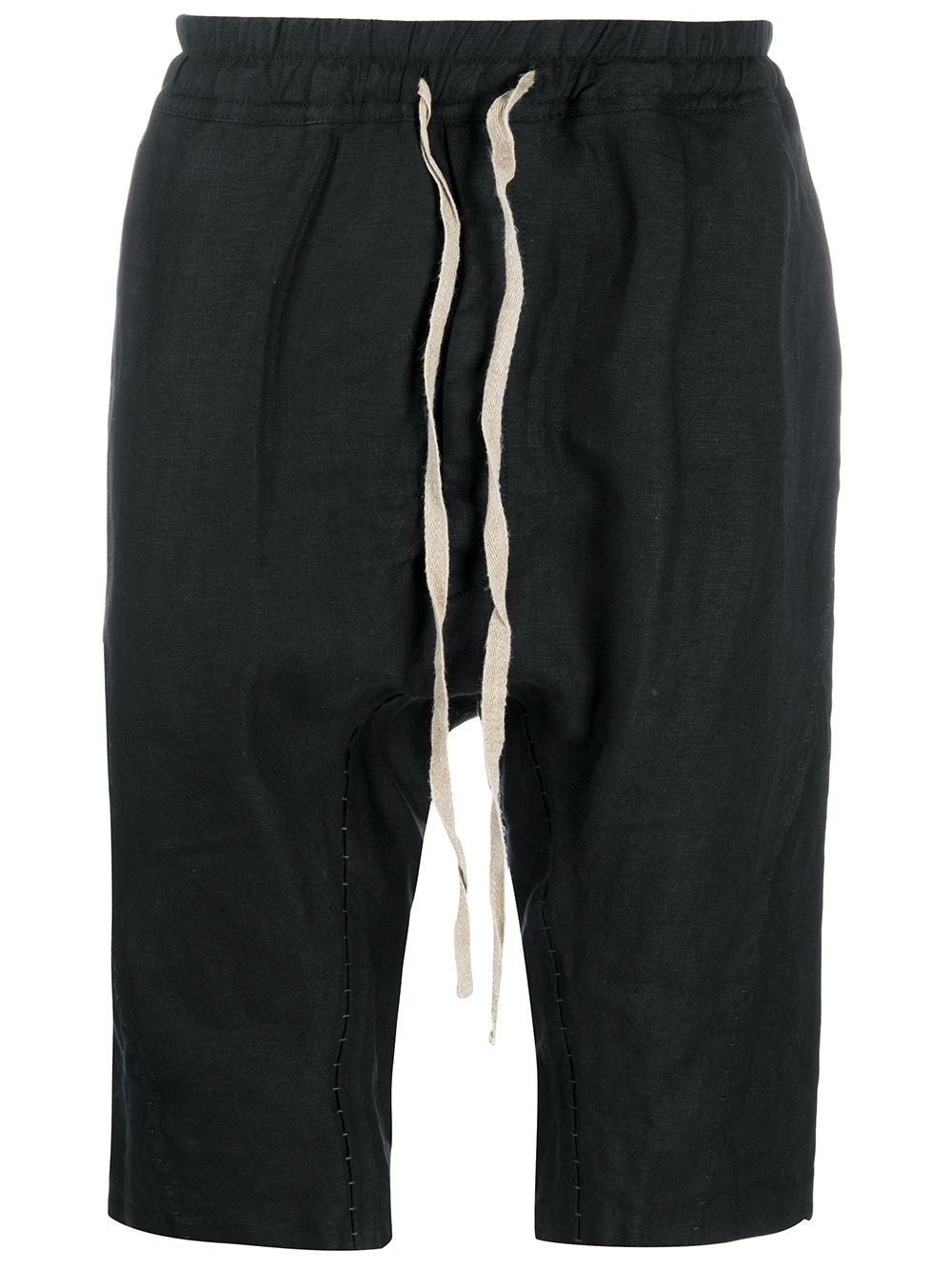 Isaac Sellam Experience Drawstring Drop-crotch Shorts In Black