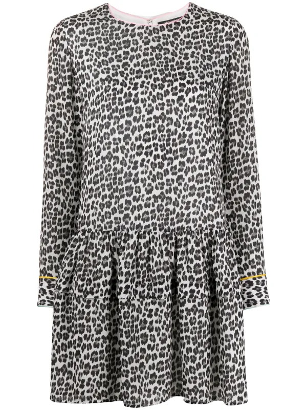 leopard peplum dress