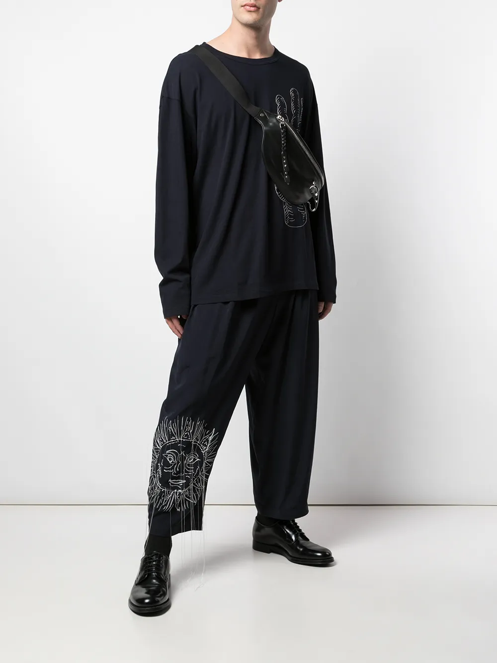 фото Yohji yamamoto футболка asakura с принтом